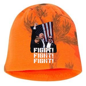 Trump Fight 2024 Trump Shot Fight Trump 2024 Kati - Camo Knit Beanie