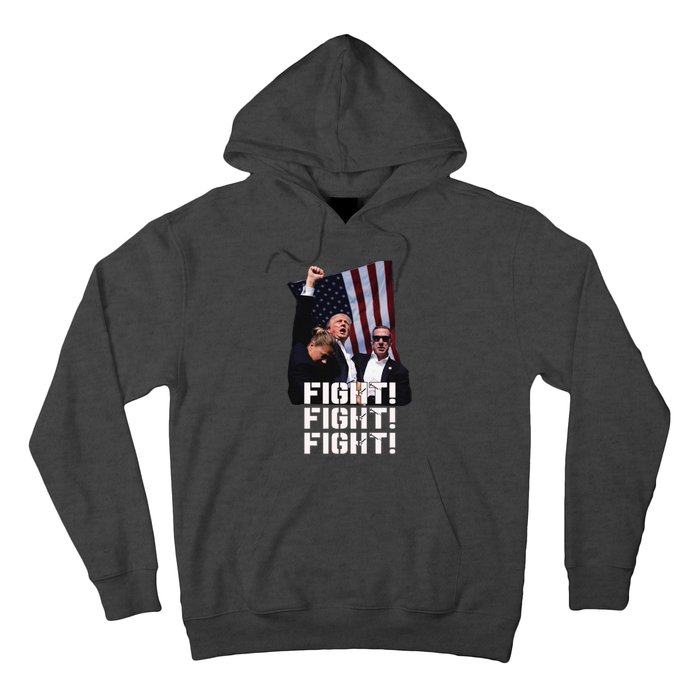 Trump Fight 2024 Trump Shot Fight Trump 2024 Hoodie