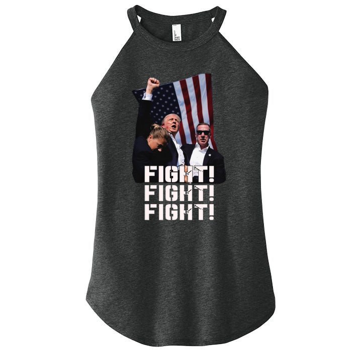 Trump Fight 2024 Trump Shot Fight Trump 2024 Women's Perfect Tri Rocker Tank