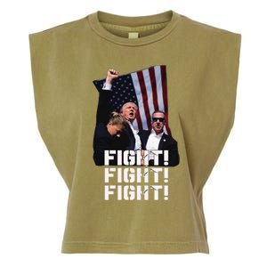 Trump Fight 2024 Trump Shot Fight Trump 2024 Garment-Dyed Women's Muscle Tee