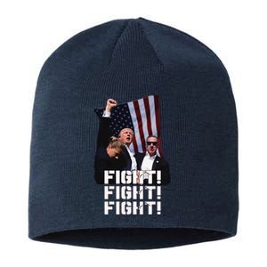 Trump Fight 2024 Trump Shot Fight Trump 2024 Sustainable Beanie