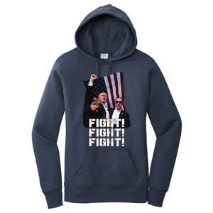 Trump Fight 2024 Trump Shot Fight Trump 2024 Women's Pullover Hoodie