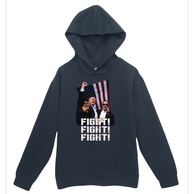 Trump Fight 2024 Trump Shot Fight Trump 2024 Urban Pullover Hoodie