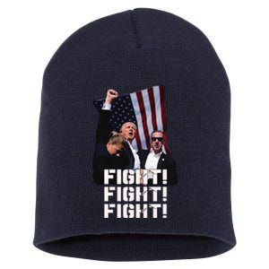 Trump Fight 2024 Trump Shot Fight Trump 2024 Short Acrylic Beanie