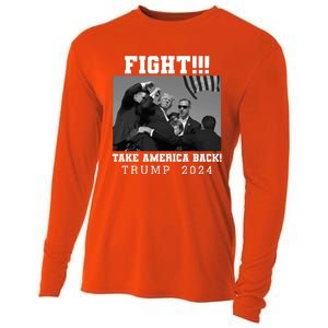 Trump Fight 2024 Trump Shot Fight Trump 2024 Cooling Performance Long Sleeve Crew