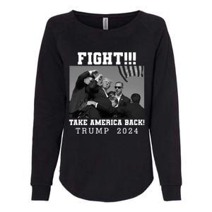 Trump Fight 2024 Trump Shot Fight Trump 2024 Womens California Wash Sweatshirt