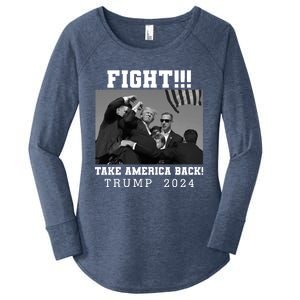 Trump Fight 2024 Trump Shot Fight Trump 2024 Women's Perfect Tri Tunic Long Sleeve Shirt