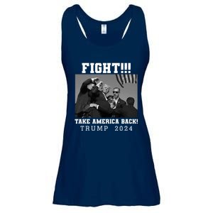 Trump Fight 2024 Trump Shot Fight Trump 2024 Ladies Essential Flowy Tank