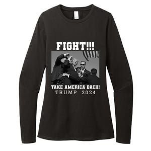 Trump Fight 2024 Trump Shot Fight Trump 2024 Womens CVC Long Sleeve Shirt