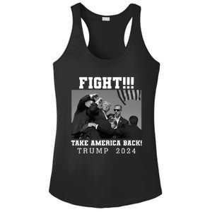 Trump Fight 2024 Trump Shot Fight Trump 2024 Ladies PosiCharge Competitor Racerback Tank