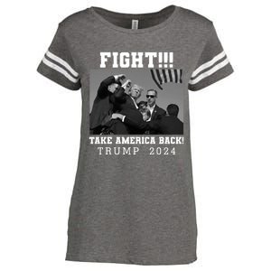 Trump Fight 2024 Trump Shot Fight Trump 2024 Enza Ladies Jersey Football T-Shirt