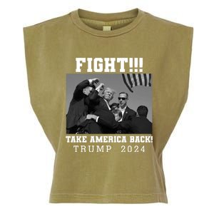 Trump Fight 2024 Trump Shot Fight Trump 2024 Garment-Dyed Women's Muscle Tee