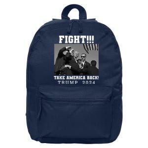 Trump Fight 2024 Trump Shot Fight Trump 2024 16 in Basic Backpack