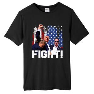 Trump Fight 2024 Trump Shot Fight Trump 2024 Tall Fusion ChromaSoft Performance T-Shirt