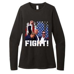 Trump Fight 2024 Trump Shot Fight Trump 2024 Womens CVC Long Sleeve Shirt