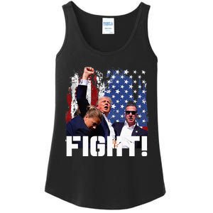 Trump Fight 2024 Trump Shot Fight Trump 2024 Ladies Essential Tank