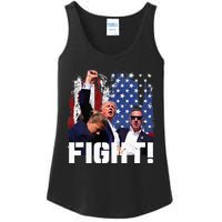 Trump Fight 2024 Trump Shot Fight Trump 2024 Ladies Essential Tank