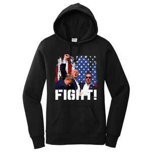 Trump Fight 2024 Trump Shot Fight Trump 2024 Women's Pullover Hoodie