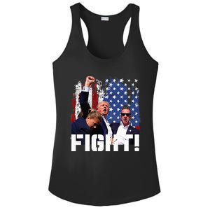 Trump Fight 2024 Trump Shot Fight Trump 2024 Ladies PosiCharge Competitor Racerback Tank