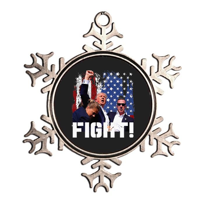 Trump Fight 2024 Trump Shot Fight Trump 2024 Metallic Star Ornament