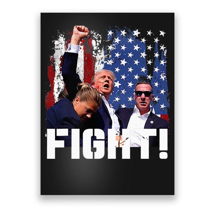 Trump Fight 2024 Trump Shot Fight Trump 2024 Poster