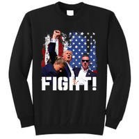 Trump Fight 2024 Trump Shot Fight Trump 2024 Tall Sweatshirt