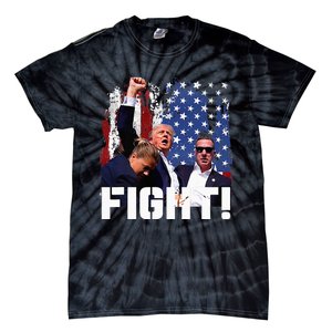 Trump Fight 2024 Trump Shot Fight Trump 2024 Tie-Dye T-Shirt