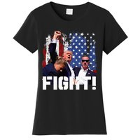 Trump Fight 2024 Trump Shot Fight Trump 2024 Women's T-Shirt