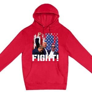 Trump Fight 2024 Trump Shot Fight Trump 2024 Premium Pullover Hoodie