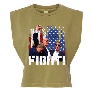 Trump Fight 2024 Trump Shot Fight Trump 2024 Garment-Dyed Women's Muscle Tee