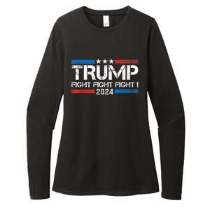 Trump Fight 2024 Trump Shot Fight Trump 2024 Womens CVC Long Sleeve Shirt