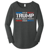 Trump Fight 2024 Trump Shot Fight Trump 2024 Women's Perfect Tri Tunic Long Sleeve Shirt