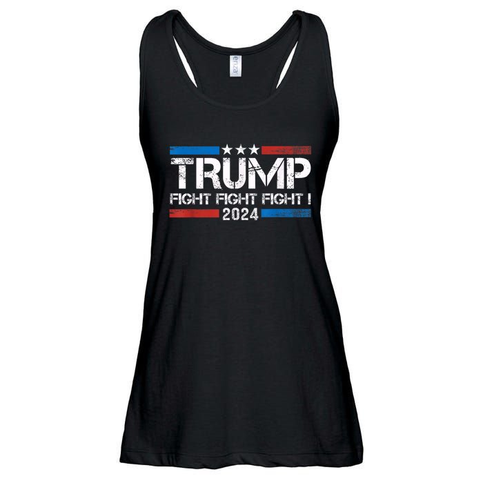 Trump Fight 2024 Trump Shot Fight Trump 2024 Ladies Essential Flowy Tank