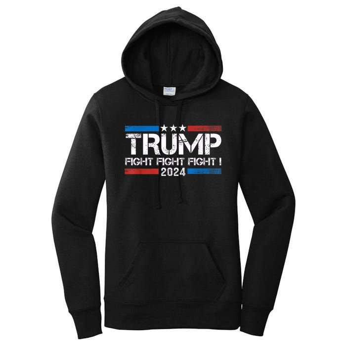 Trump Fight 2024 Trump Shot Fight Trump 2024 Women's Pullover Hoodie