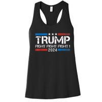 Trump Fight 2024 Trump Shot Fight Trump 2024 Women's Racerback Tank