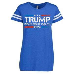 Trump Fight 2024 Trump Shot Fight Trump 2024 Enza Ladies Jersey Football T-Shirt