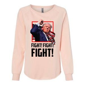 Trump Fight 2024 Trump Shot Fight Trump 2024 Womens California Wash Sweatshirt