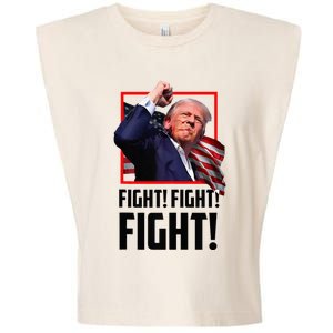 Trump Fight 2024 Trump Shot Fight Trump 2024 Garment-Dyed Women's Muscle Tee