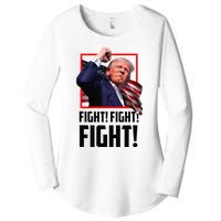 Trump Fight 2024 Trump Shot Fight Trump 2024 Women's Perfect Tri Tunic Long Sleeve Shirt