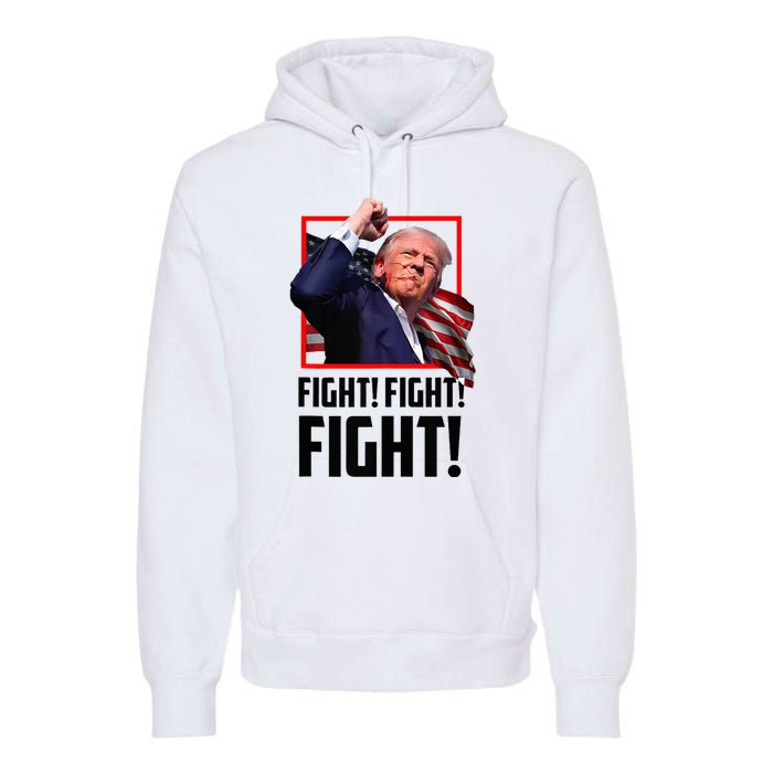 Trump Fight 2024 Trump Shot Fight Trump 2024 Premium Hoodie