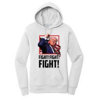 Trump Fight 2024 Trump Shot Fight Trump 2024 Women's Pullover Hoodie