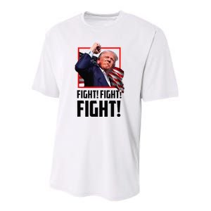 Trump Fight 2024 Trump Shot Fight Trump 2024 Youth Performance Sprint T-Shirt