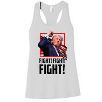 Trump Fight 2024 Trump Shot Fight Trump 2024 Women's Racerback Tank