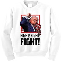 Trump Fight 2024 Trump Shot Fight Trump 2024 Kids Sweatshirt