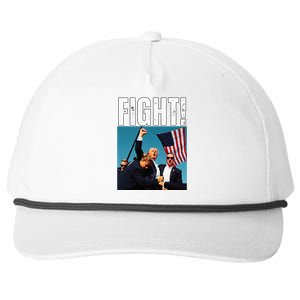 Trump Fight 2024 Trump Shot Fight Trump 2024 Snapback Five-Panel Rope Hat