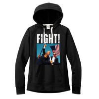 Trump Fight 2024 Trump Shot Fight Trump 2024 Women's Fleece Hoodie