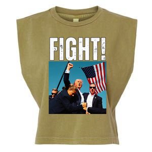 Trump Fight 2024 Trump Shot Fight Trump 2024 Garment-Dyed Women's Muscle Tee