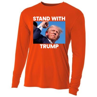 Trump Fight 2024 Trump Shot Fight Trump 2024 Cooling Performance Long Sleeve Crew