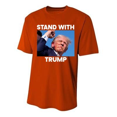 Trump Fight 2024 Trump Shot Fight Trump 2024 Performance Sprint T-Shirt