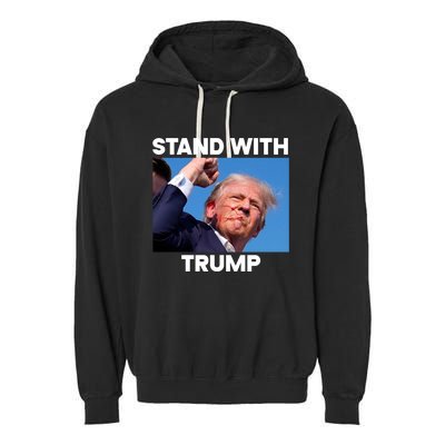 Trump Fight 2024 Trump Shot Fight Trump 2024 Garment-Dyed Fleece Hoodie